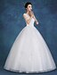 cheap Wedding Dresses-Ball Gown Wedding Dresses Scoop Neck Floor Length Satin Tulle Cap Sleeve Romantic See-Through Backless with Lace 2022
