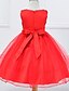cheap Girls&#039; Clothing-Little Girls&#039; Dress Red Black Sleeveless Lace Dresses Summer 6-12 Y