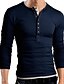 cheap Men&#039;s Tees &amp; Tank Tops-Men&#039;s Daily Sports Cotton T-shirt - Solid Colored Black / Long Sleeve