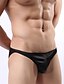 cheap Men&#039;s Exotic Underwear-Men&#039;s Briefs Underwear Solid Colored Low Waist White Black Blue L XL XXL