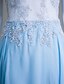 cheap Special Occasion Dresses-A-Line One Shoulder Floor Length Chiffon / Lace Dress with Lace by TS Couture®