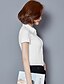billige Bluser og skjorter til kvinner-Dame Fargeblokk Skjorte Arbeid Plusstørrelser Skjortekrage Hvit / Rosa / Blå