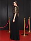 זול לאירועים מיוחדים חיסול-בתולת ים \ חצוצרה סקופ צוואר עד הריצפה תחרה / ג&#039;רסי שמלה עם תחרה על ידי TS Couture®