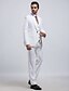cheap Suits-White Serge Slim Fit Three-Piece Suit