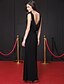 זול לאירועים מיוחדים חיסול-מעטפת \ עמוד מינימליסטי גב פתוח ערב רישמי שמלה צווארון V ללא שרוולים באורך הקרסול ג&#039;רסי עם קפלים 2020