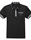 preiswerte Herrenhemden-Sieben Brand® Herren Hemdkragen Kurze Ärmel T-Shirt Schwarz-799T500401
