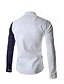 abordables Camisas-clásico / semi-spread cuello manga larga camisa de algodón de poliéster para los trajes