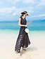 cheap Women&#039;s Dresses-Women&#039;s Beach Boho Maxi Swing Dress - Solid Colored Mesh Summer White Black