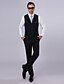 abordables Costumes Homme-Noir Pour des hommes Costume Coupe ajustée Droit 1 bouton 2022