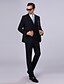 お買い得  スーツ-ブラック 男性用 スーツ スリムフィット シングルブレスト 一つボタン 2022