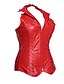 abordables Corsets et lingerie sculptante-Crochet Corset - Couleur Pleine Femme Rouge S M L
