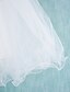 billiga Brudnäbbsklänningar-Balklänning Knälång Klänningar för blommaflickor Bröllop Satäng Ärmlös Prydd med juveler med Rosett(er) / Första nattvarden