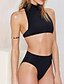 cheap Women&#039;s Swimwear &amp; Bikinis-Women&#039;s Solid Bikini Swimsuit Bandeau Swimwear Bathing Suits Black