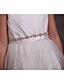 billige Blomsterpikekjoler-A-line ankel lengde blomst jente kjole - satin tulle ermeløs juvel hals med bånd