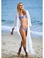 cheap Women&#039;s Swimwear &amp; Bikinis-Women&#039;s Solid White Cover-Up Swimwear - Solid Colored One-Size White