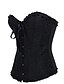 cheap Women&#039;s Sleep &amp; Lounge-Women&#039;s Hook &amp; Eye / Lace Up Overbust Corset / Sexy Lady / Bandage - Solid Colored / Jacquard, Basic Black XXXXL XXXXXL XXXXXXL