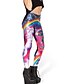billige Leggings-Dame Polyester Medium Trykt mønster Legging, Galakse Regnbue