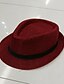 preiswerte Damen Hüte-Damen Stroh Fedora-Hut Solide Grau Rot Kamel / Niedlich / Schwarz / Hut &amp; Mütze