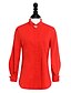 preiswerte Reduziert auf 2,99-Goelia® Damen Peter Pan-Kragen Lange Ärmel Shirt &amp; Bluse Rot-162F3E090