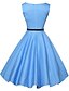 זול שמלות וינטאג&#039;-עד הברך דפוס, מנוקד - שמלה גזרת A וינטאג&#039; שנות ה-50 בגדי ריקוד נשים