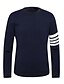 cheap Men&#039;s Hoodies &amp; Sweatshirts-Men&#039;s Sweatshirt Striped Long Sleeve Navy Blue Gray M L XL XXL