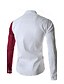 abordables Camisas-clásico / semi-spread cuello manga larga camisa de algodón de poliéster para los trajes