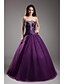 cheap Special Occasion Dresses-Ball Gown Vintage Inspired Dress Formal Evening Floor Length Sleeveless Strapless Taffeta with Beading 2024