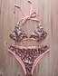 preiswerte Bikinis und Bademode-Damen Mit Schleife Bikinis Badeanzug Druck Halter Bademode Badeanzüge Rosa