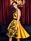 Χαμηλού Κόστους Φορέματα για Ειδικές Περιστάσεις-Γραμμή Α Εφαρμοστό &amp; Εμβαζέ Μπλοκ χρωμάτων Κοκτέιλ Πάρτι Χοροεσπερίδα Εταιρικό πάρτι Φόρεμα Καρδιά Αμάνικο Μέχρι το γόνατο Δαντέλα Σατέν με Δαντέλα 2020
