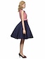 זול שמלות נשים-כולל חגורה צווארון V עד הברך קפלים, פסים - שרוול פרפר נדן כותנה שמלה וינטאג&#039; בגדי ריקוד נשים
