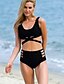 abordables Maillots de Bain Femme &amp; Bikinis-Femme Licou Bikinis Couleur Pleine / Push-Up / Rubans