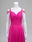 cheap Prom Dresses-Sheath / Column Elegant Prom Formal Evening Dress Straps Sleeveless Sweep / Brush Train Chiffon with Beading Side Draping 2020