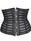 cheap Corsets &amp; Shapewear-Women&#039;s Hook &amp; Eye Plus Size / Underbust Corset - Striped Black