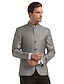 cheap Men&#039;s Shirts-Seven Brand® Men&#039;s Stand Long Sleeve Blazers &amp; Suits Gray-902C110300