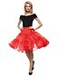 tanie Spódnice damskie-Damskie Moda miejska Linia A Spódnice Solidne kolory Czarny Biały Czerwony M XL