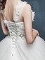 cheap Wedding Dresses-Ball Gown Wedding Dresses Straps Court Train Tulle Sleeveless with Flower 2020