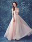 cheap Prom Dresses-A-Line Formal Evening Dress Off Shoulder Floor Length Tulle with Lace Beading 2020