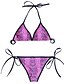 preiswerte Bikinis und Bademode-Damen Sport Halter Purpur Bikinis Bademode Badeanzug - Druck Purpur