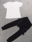 cheap Boys&#039; Clothing-Boys&#039; Cartoon Casual / Daily Print Short Sleeves Short Cotton Clothing Set White