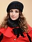 זול כובעים לנשים-כובע כומתה (בארט) - אחיד צמר וינטאג&#039; / יום יומי בגדי ריקוד נשים / חמוד / שחור / אדום / אביב / קיץ