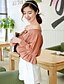 cheap Women&#039;s Blouses &amp; Shirts-Women&#039;s Street chic Petal Sleeves Cotton Blouse - Solid Colored Peplum / Ruched Boat Neck