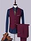 cheap Suits-Burgundy Men&#039;s Valentine&#039;s Day Suits Slim Fit Single Breasted One-button 2022