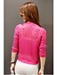 voordelige Damestruien-Dames Cut Out Effen Lange mouw Lang Vest, V-hals Herfst Wol Zwart / Roze / Donker roze M / L / XL