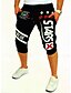 זול מכנסי זיעה-Men&#039;s Active Sweatpants Shorts Letter Print Sport Sports Weekend Active Basic White Black Micro-elastic