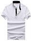 billige T-skjorter og singleter til herrer-Menn Fritid / Plusstørrelse Ensfarget T-skjorte,Bomull / Spandex Kortermet-Svart / Blå / Hvit / Grå