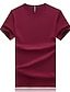 cheap Men&#039;s Tees &amp; Tank Tops-Men&#039;s Solid Colored T-shirt - Cotton Sports Casual / Daily Work Wine / White / Black / Navy Blue / Khaki / Blue / Short Sleeve