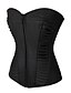 abordables Corsets-Zip Corset - Couleur Pleine Femme Polyuréthane Noir S M L