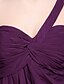 tanie Suknie dla druhen-a-line jedna suknia wieczorowa szyfon suknia druhna z bocznymi drapingem przez shiduoli