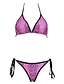 preiswerte Bikinis und Bademode-Damen Sport Halter Purpur Bikinis Bademode Badeanzug - Druck Purpur