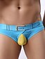 cheap Men&#039;s Exotic Underwear-Men&#039;s 1 PC Super Sexy Patchwork Natural Blue Gray Royal Blue S M L